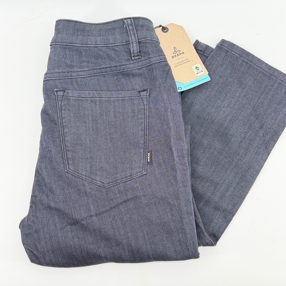 Prana Kayla High Rise Jean Womens 6 Regular Dark Solid Denim Organic Cotton NEW